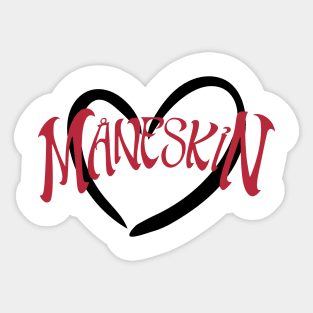 Maneskin in black heart Sticker